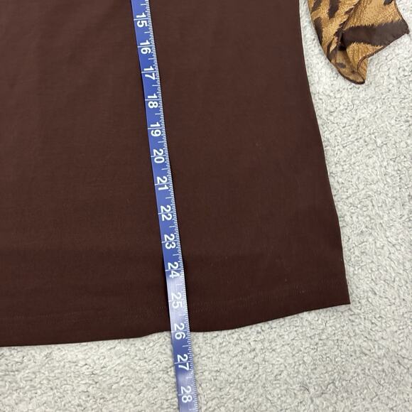 Maggie Barnes Womens Top Flowy Overlay Blouse Chiffon Plus 2X mob wife office - Picture 7 of 10